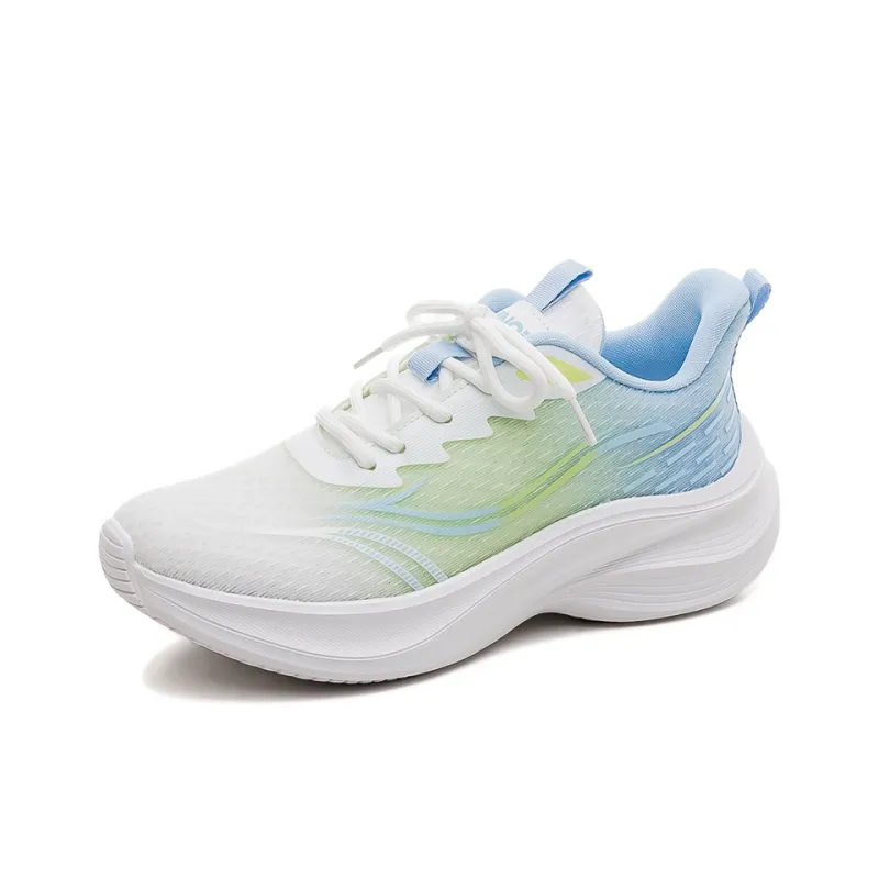 HUANQIU Cushioning, Breathable, Supportive Low Top Casual Running Shoes Women's White Blue-1