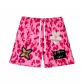 160 Pink Leopard Print Single Layer-Four Flowers Signature Logo