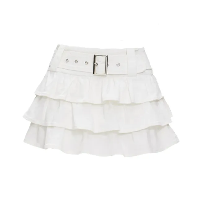 MJB Denim Short Skirts Women's White-0