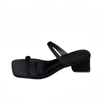 WUJI Slip Resistant Abrasion Resistant Slide Slippers Women's Black
