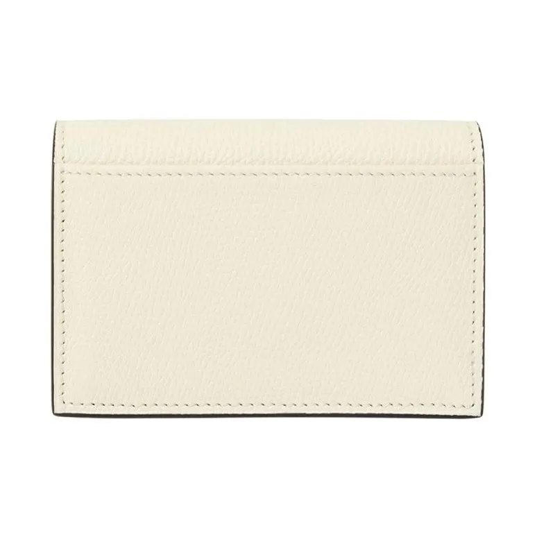 Valentino Cow Leather Card Holder Men's Beige-1