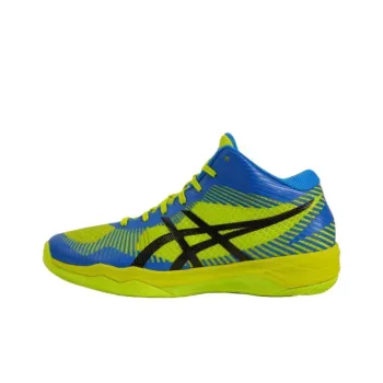 Asics Anti Slip Wear Resistant Mid Top Badminton Shoes Men's Green Blue