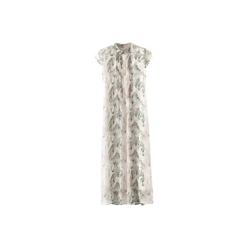 Late White Short Sleeved Dress Women's