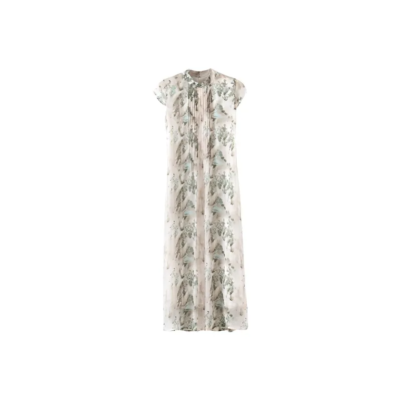 Late White Short Sleeved Dress Women's-0