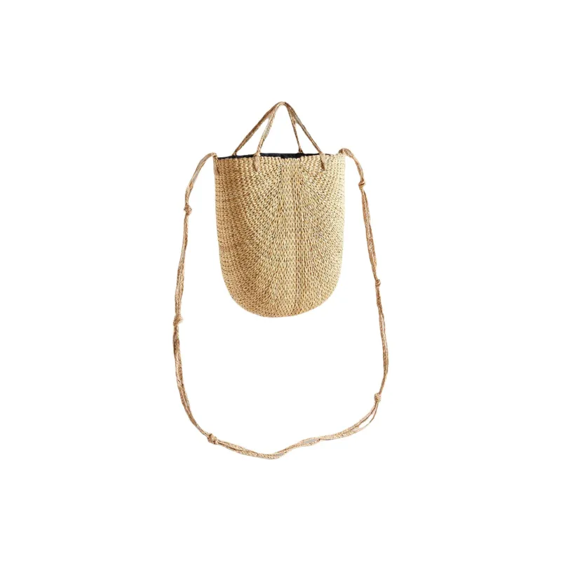 ZARA Wheat Stalk Handbag Mini Women's Light Beige-1