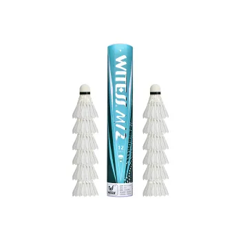 WITESS M12 Goose Feather Shuttlecock 12 Pack Goose Feather Shuttlecocks