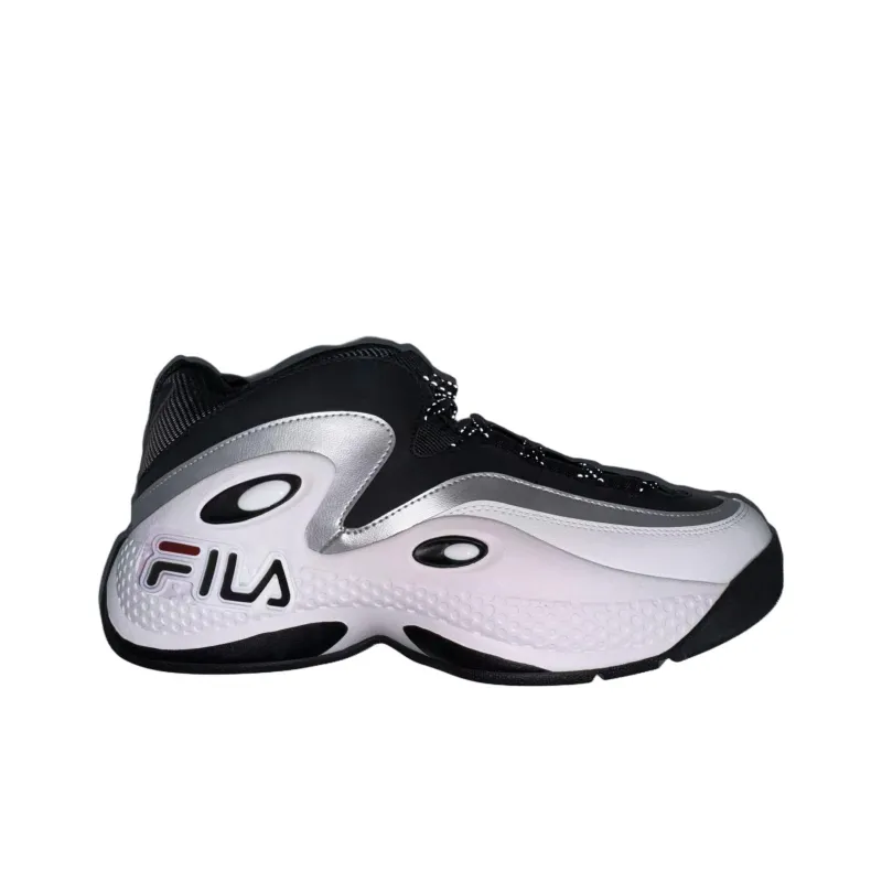 FILA FUSION GH3 Anti Slip Wear Resistant Low Top Basketball Shoes Men's Black White-1