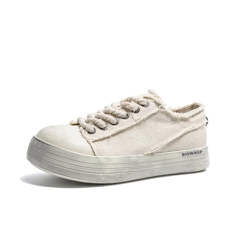 BIGWASP Abrasion Resistant Shock Absorbers Low Top Canvas Shoes Unisex-7