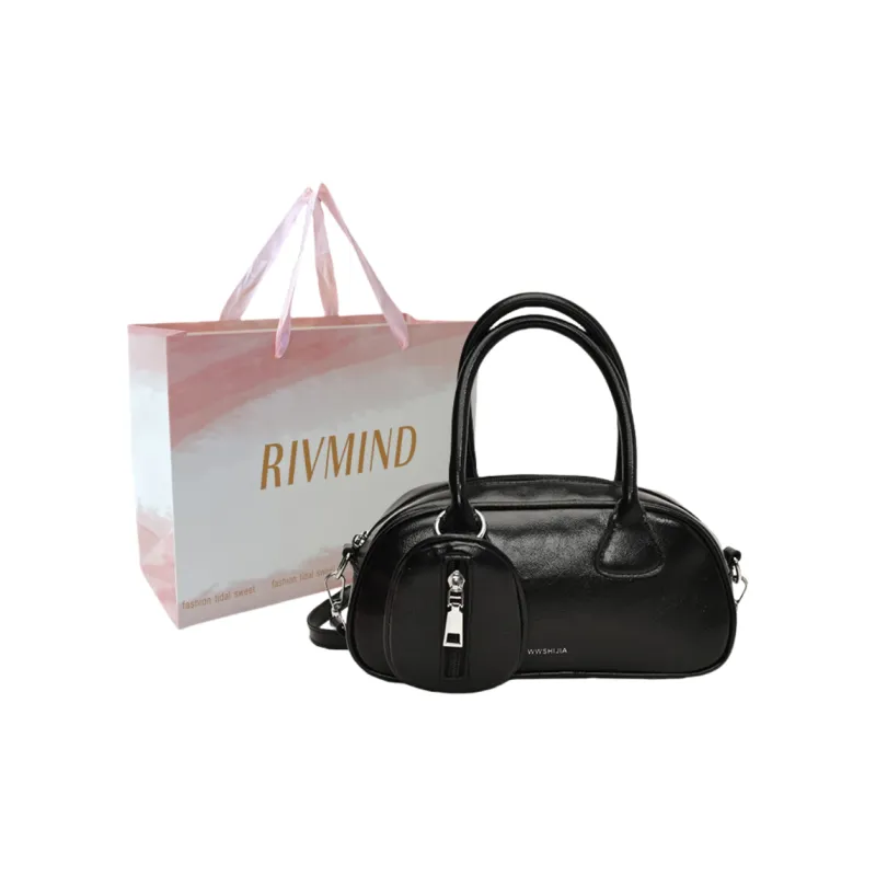 RIVMIND PU Shoulder Bag, Crossbody Bag, Handbag Regular Unisex Black/Red/Coffee/Brown-0