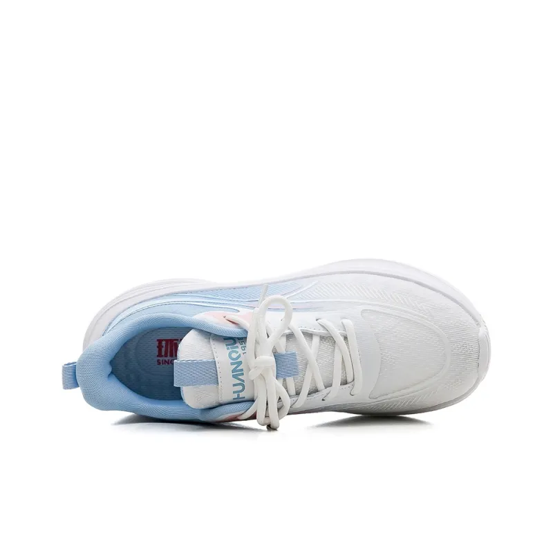 HUANQIU Cushioning, Breathable, Supportive Low Top Casual Running Shoes Women's White Blue-2