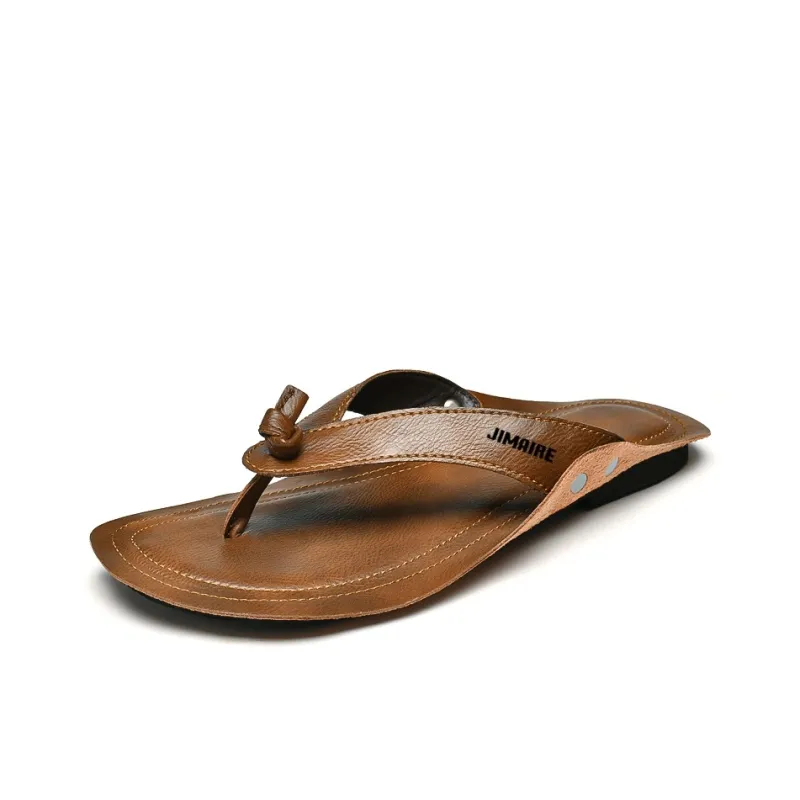 King Jinmai Rubber Sole Stitching Flip Flops Men's-5