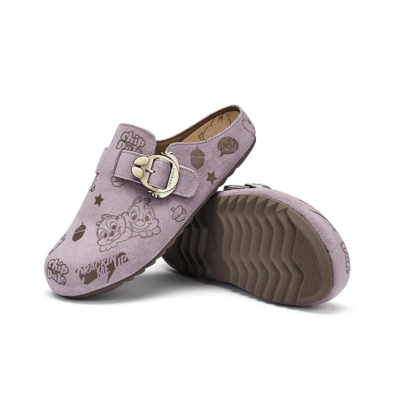 Disney x Hotwind Qiqi Didi Series Rubber Sole Abrasion Resistant Slip Resistant Closed Toe Slippers Women's-9
