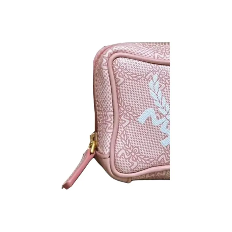MCM Himmel Canvas Coin Purse Women's Pink-1