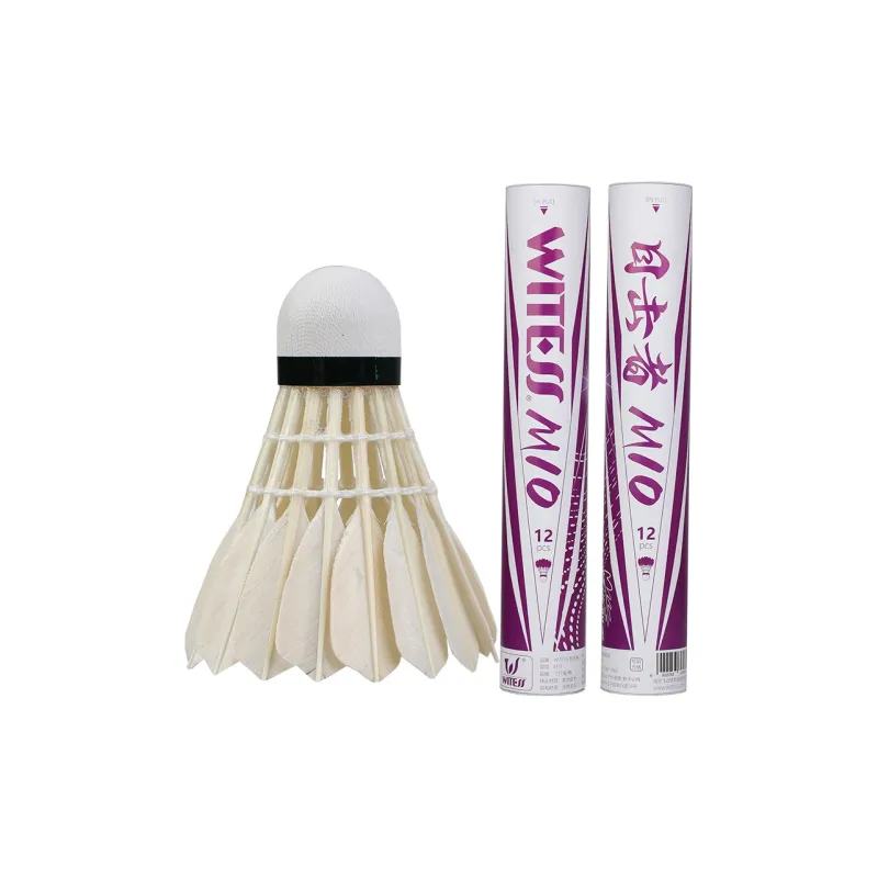 WITESS 12 Pack Goose Feather Shuttlecocks-1