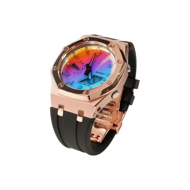 Keppot Compatible With Farmhouse Oak GA 2100 GA 2110 GA B2100 Modified Metal Strap Watch Case Unisex-7