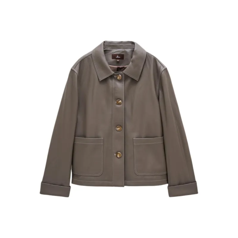 INSUN Leather Jackets Women's Gray-0
