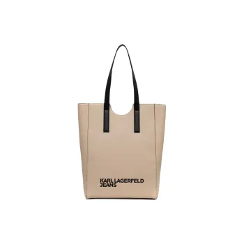KARL LAGERFELD Recycled Polyurethane Tote Bag, Shopping Bag, Shoulder Bag Women's Light Umber