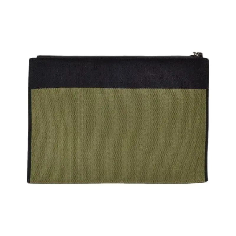 MARNI Logo Embroidered Zipped Clutch Bag-2