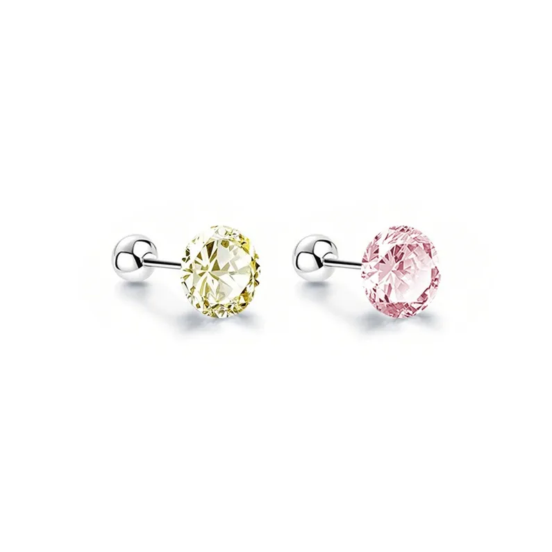 Titanium Steel Ear Care Stud Earrings Fashion Stud Earrings Unisex Multicolor Sparkling Gift Box Set-22