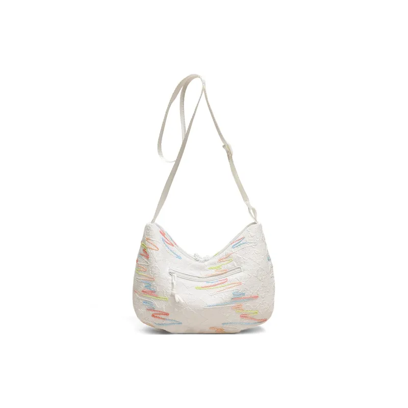 COMELY Fabric Shoulder Bag, Crossbody Bag Regular Women's Ecru-2