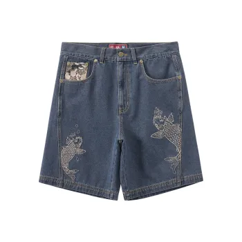 ONIARAI Denim Shorts Men Denim Blue