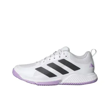 Adidas Court Team Bounce 2.0 Anti Slip Wear Resistant Low Top Training Shoes Women's White Purple
