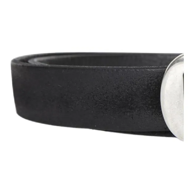 ORCIANI Suede, Metal Leather Belts Men's Black -1