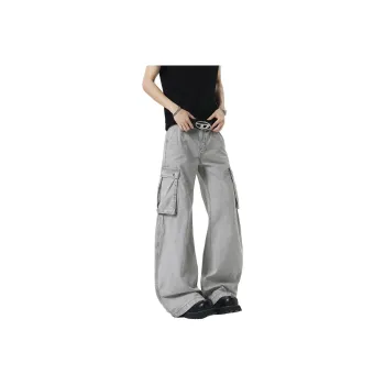 SCRM Cargo Pants Unisex Light Gray