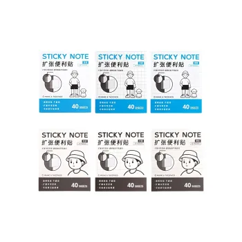 TACOTACO Expandable Sticky Notes, Tearable And Adhesive Anywhere Notebook/Post it Notes