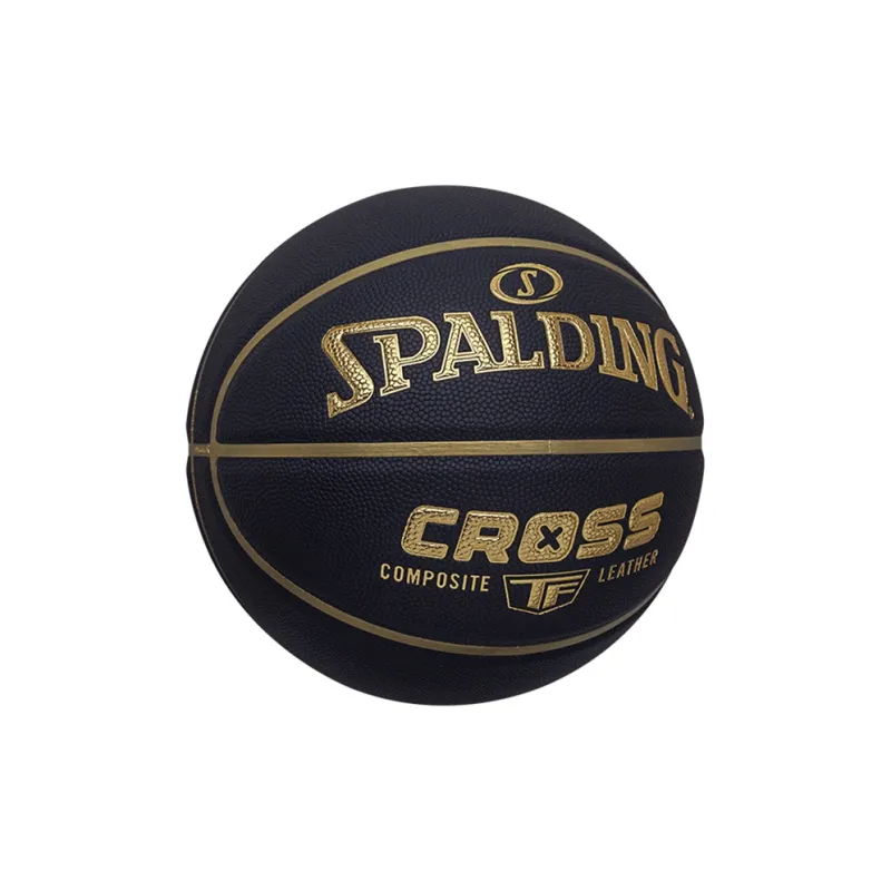 SPALDING TF Collection CROSS PU Basketball Black Gold Size 7 Training Competition Unisex-2