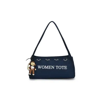 Meow In The Grass Denim One Shoulder Handbag Women's Multicolor