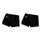 M1766-G Set-Plus Size Color Block-Black+Black (2 Pack)
