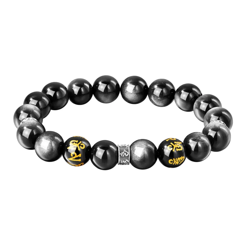 Lao Feng Xiang Obsidian Jade Bracelets Unisex-0