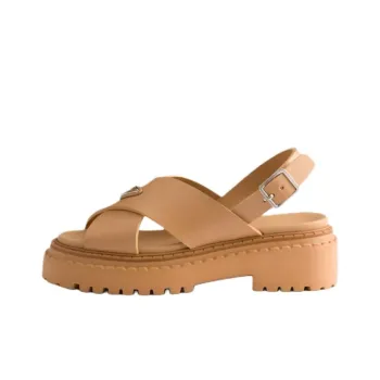 PRADA One Strap Sandals 5.5cm Women's Brown