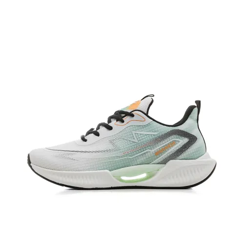 WARRIOR Running Shoes Men Low Top Beige/Green/Black