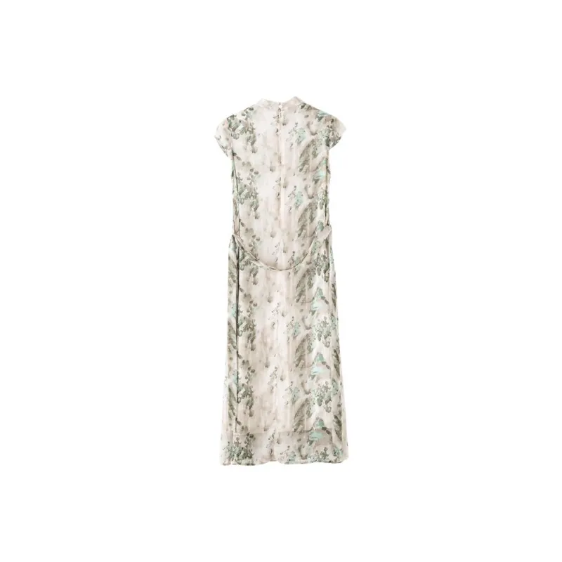 Late White Short Sleeved Dress Women's-1