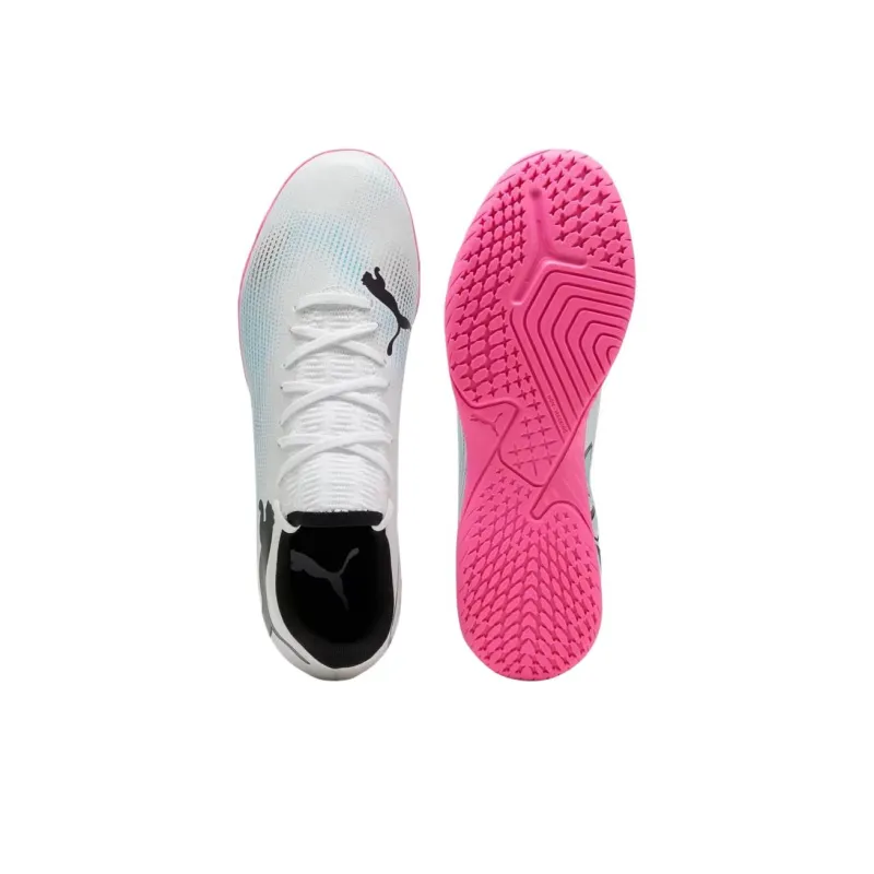 PUMA FUTURE 7 PLAY Anti Slip Wear Resistant Soccer Shoes Men's White-3