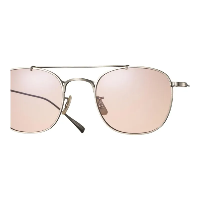 EYEVAN 7285 Acetate Titanium Rectangular Sunglasses Unisex Silver-1