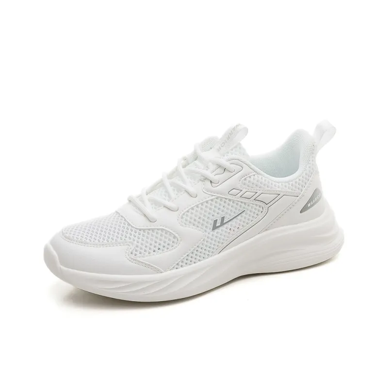 Warrior Breathable And Resilient Low Top Casual Shoes Unisex White-1