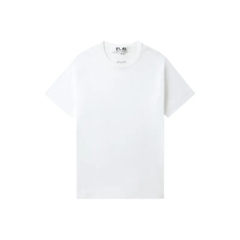 CDG Play T Shirts Unisex White-1