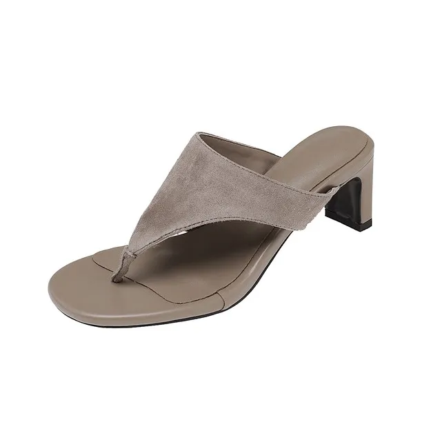 JIUXINGDAO Stitching Slip Resistant Flip Flops Women's-0