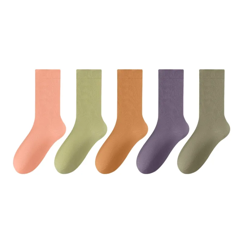 AOKANG Mid Calf Socks Women's 5 Pack-36