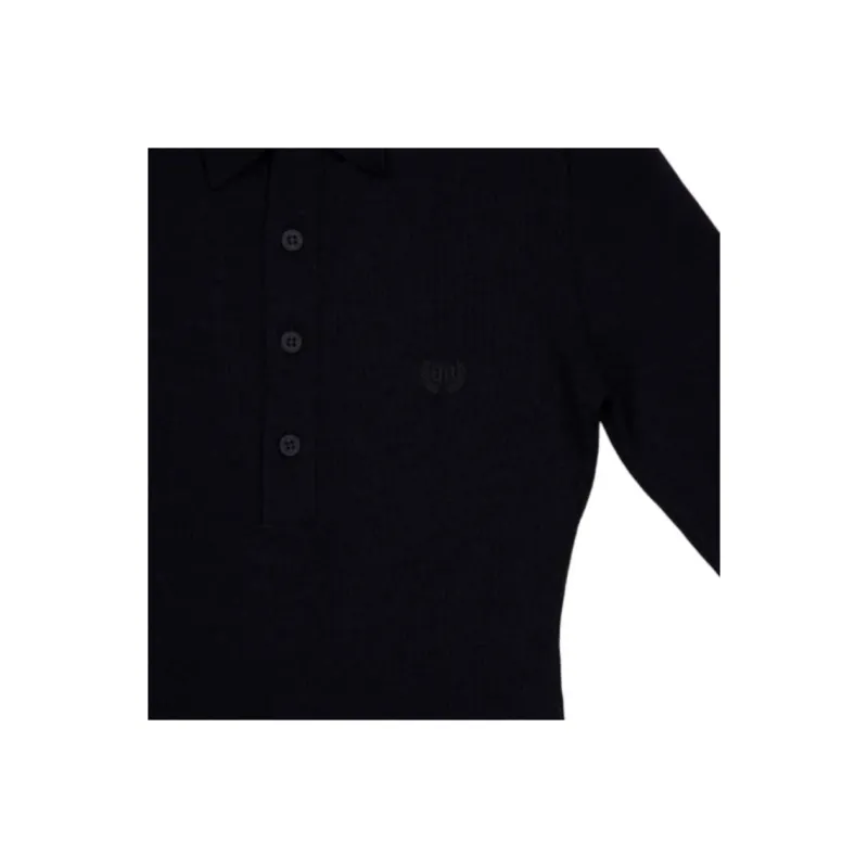 Balenciaga Long Sleeved Knit Polo Top-2