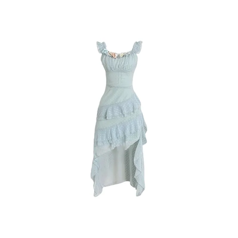 YGPRW Slip Dresses Women's Blue-0