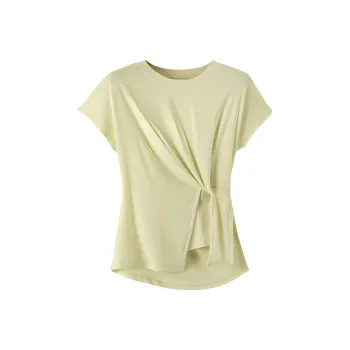 Late White T Shirt Women's Yellow Cream