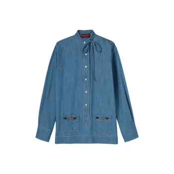GUCCI Shirts Women's Blue