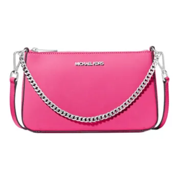 MICHAEL KORS Jet Set Saffiano Leather Shoulder Bag Medium Size Women's Rose Red