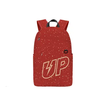 TURN UP Polyester Backpack Regular Unisex Red