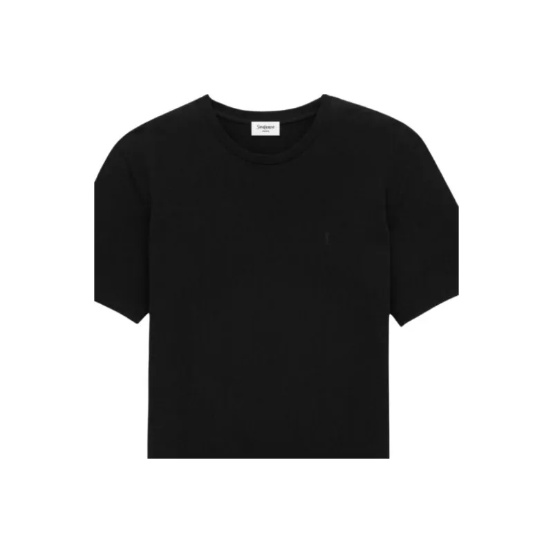 SAINT LAURENT Cassandre Crewneck T Shirt-3