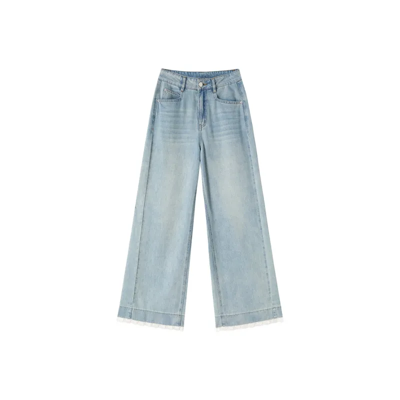 XIANGYING Jeans Women's Denim Blue-0